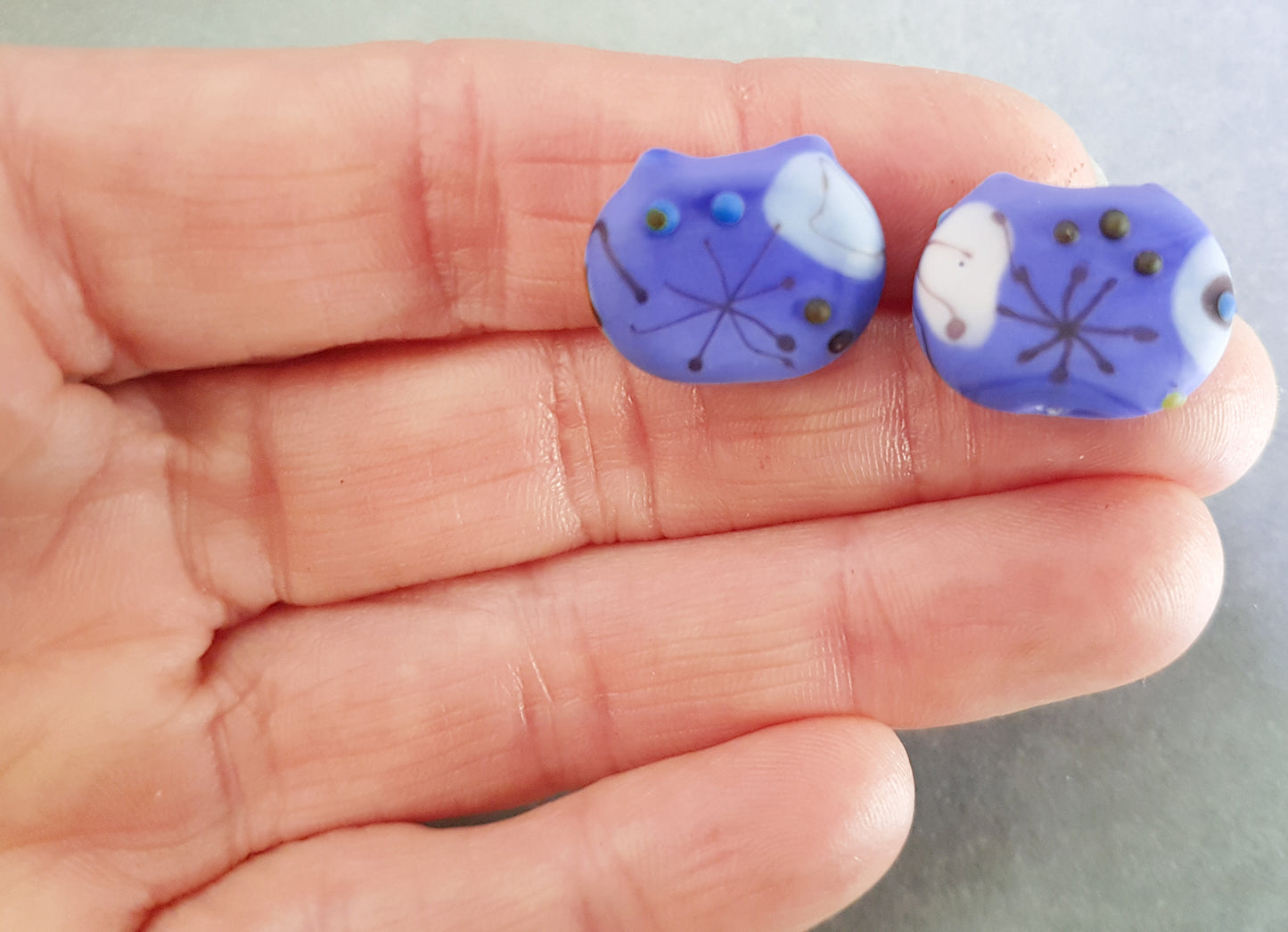 Paire de Chats Miro bleu myosotis