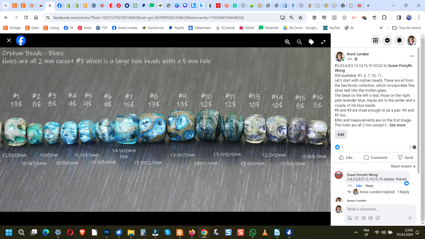 Blue Sea Rocks orphan beads