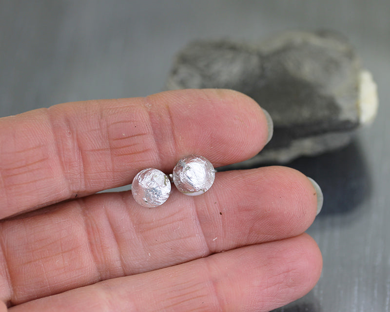 Clous d'oreilles Sea Rocks Brillants Couleur Argent