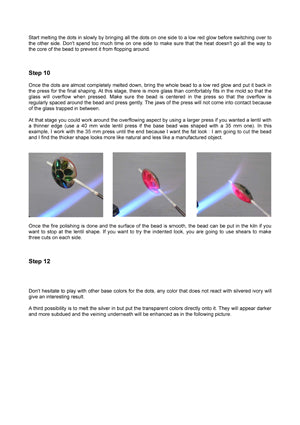 step by step tutorial on how to make anne Londez's Sea Rocks lampwork glass beads