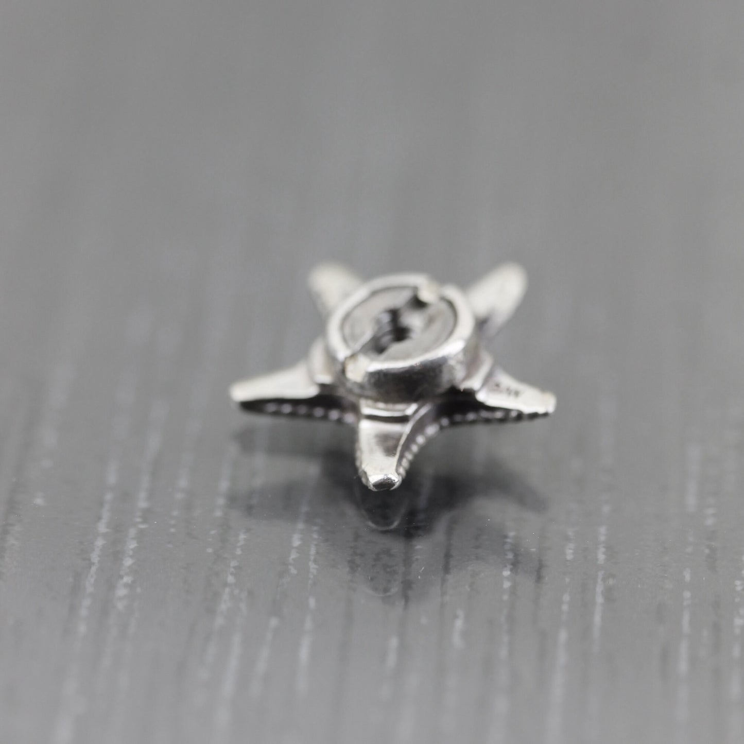 15 mm Dessus de bague interchangeable étoile de mer en Argent 925 Ring Ding, Monture à vis compatible 25M