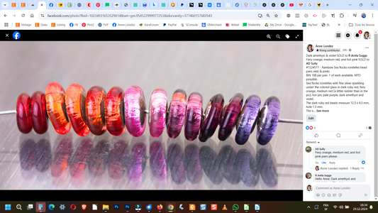 Assorted Sea Rocks rondelles pairs reds #1224517