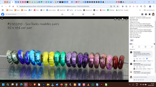 Assorted Sea Rocks rondelles pairs #2502010