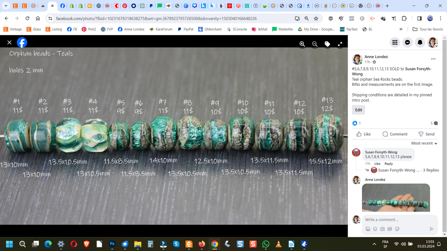 Teal Sea Rocks orphan beads