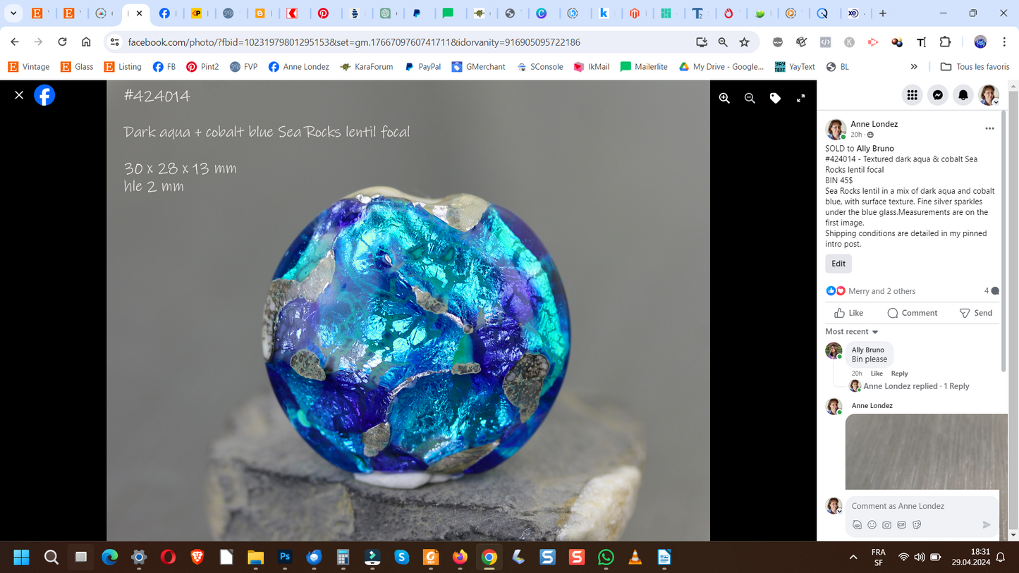 Lentille Sea Rocks Turquoise foncé / cobalt #424014