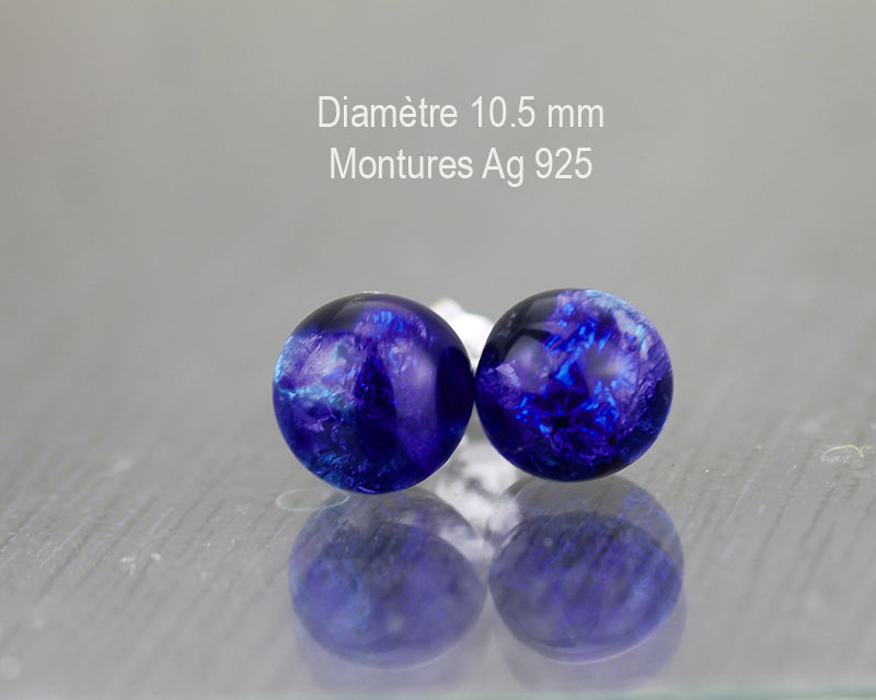 Cobalt blue Sea Rocks Stud Earrings