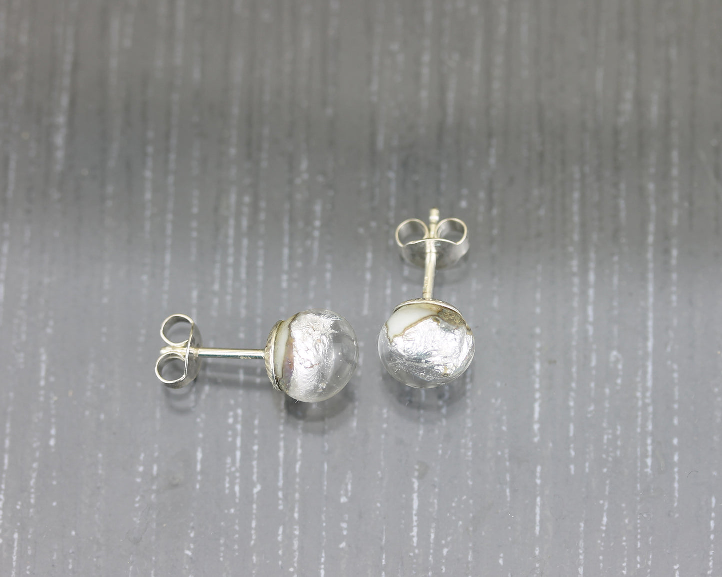 Clous d'oreilles Sea Rocks Brillants Couleur Argent