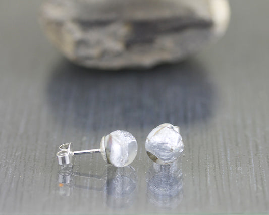 Darker Lavender blue Sea Rocks Stud Earrings