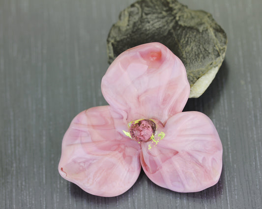 Grande fleur en verre rose #2605552