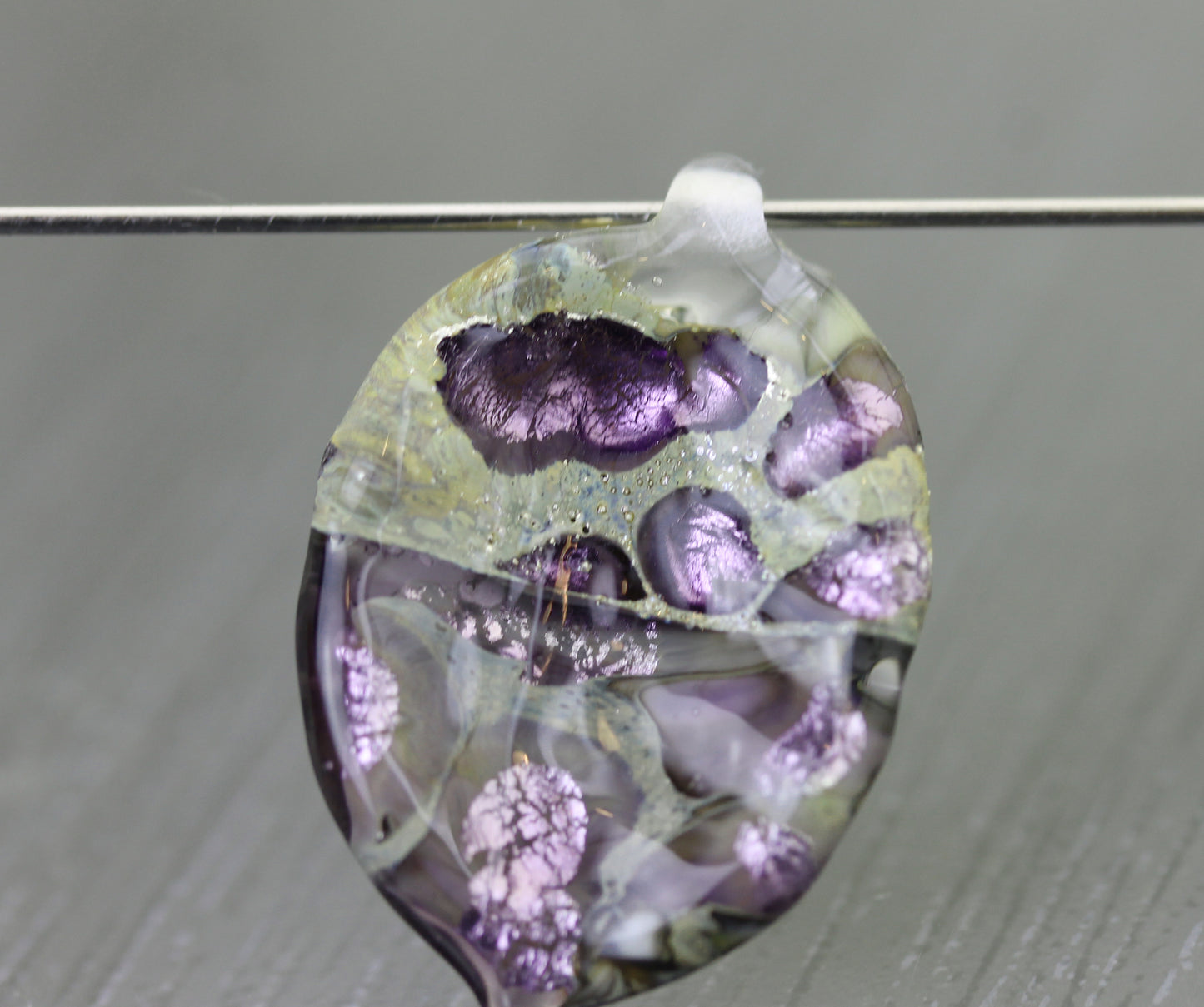 Purple Sea Rocks leaf bead