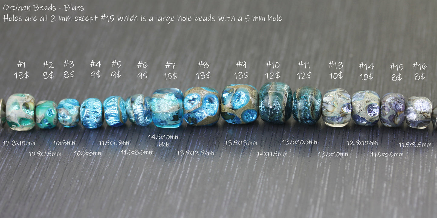 Blue Sea Rocks orphan beads