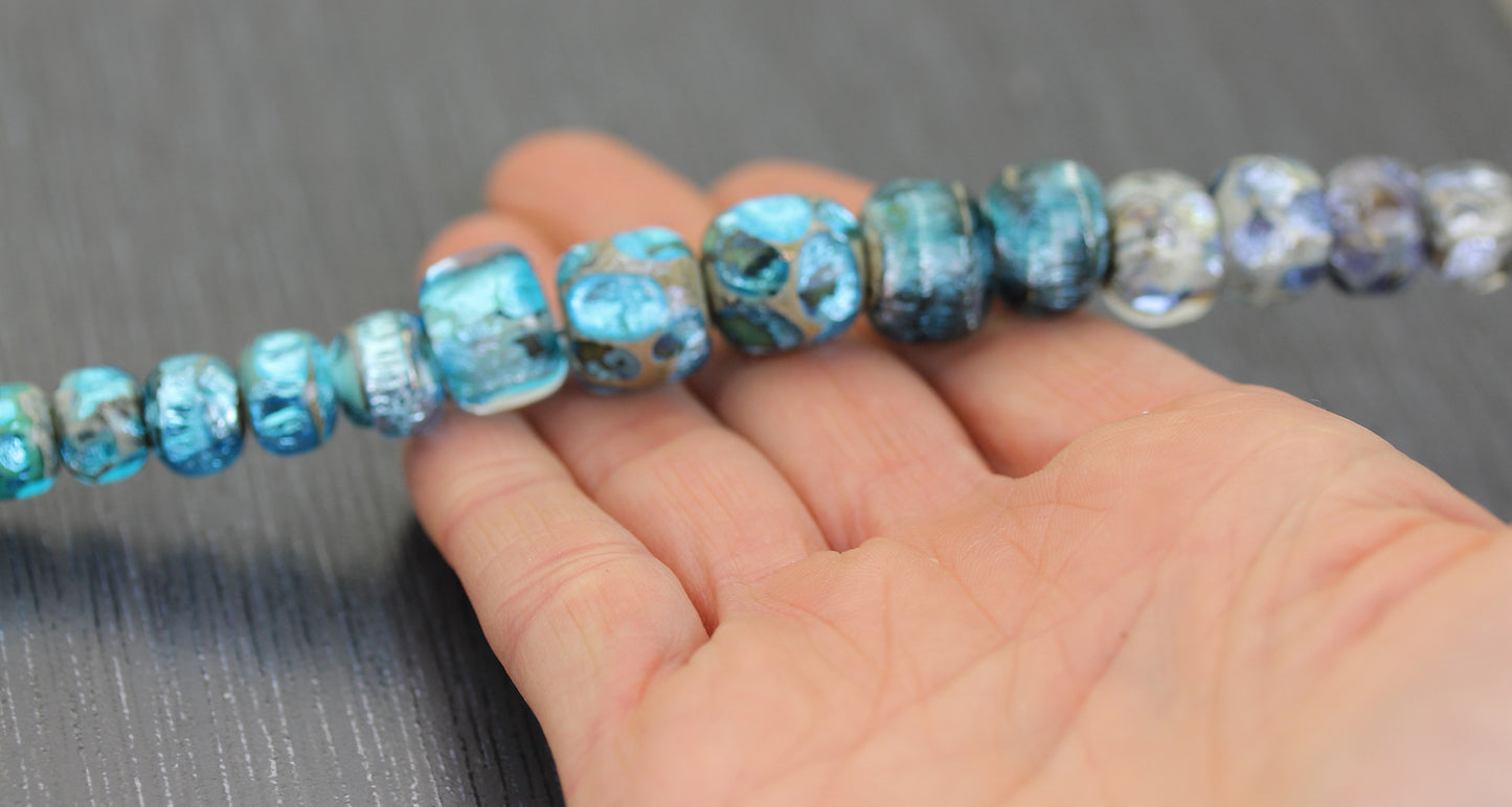 Blue Sea Rocks orphan beads