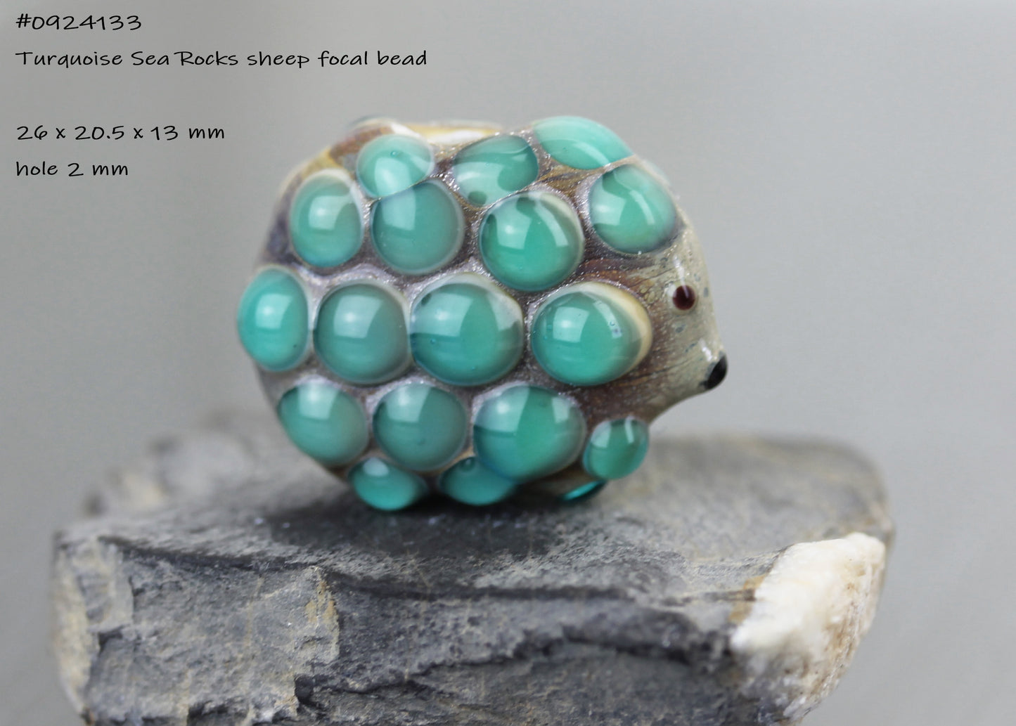 Turquoise Sea Rocks sheep Bead #0924133