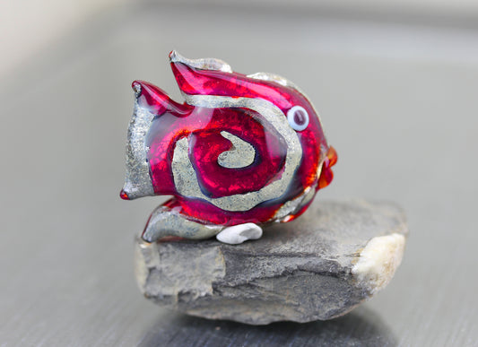 Perle poisson Spirale Sea Rocks rouge #1124013