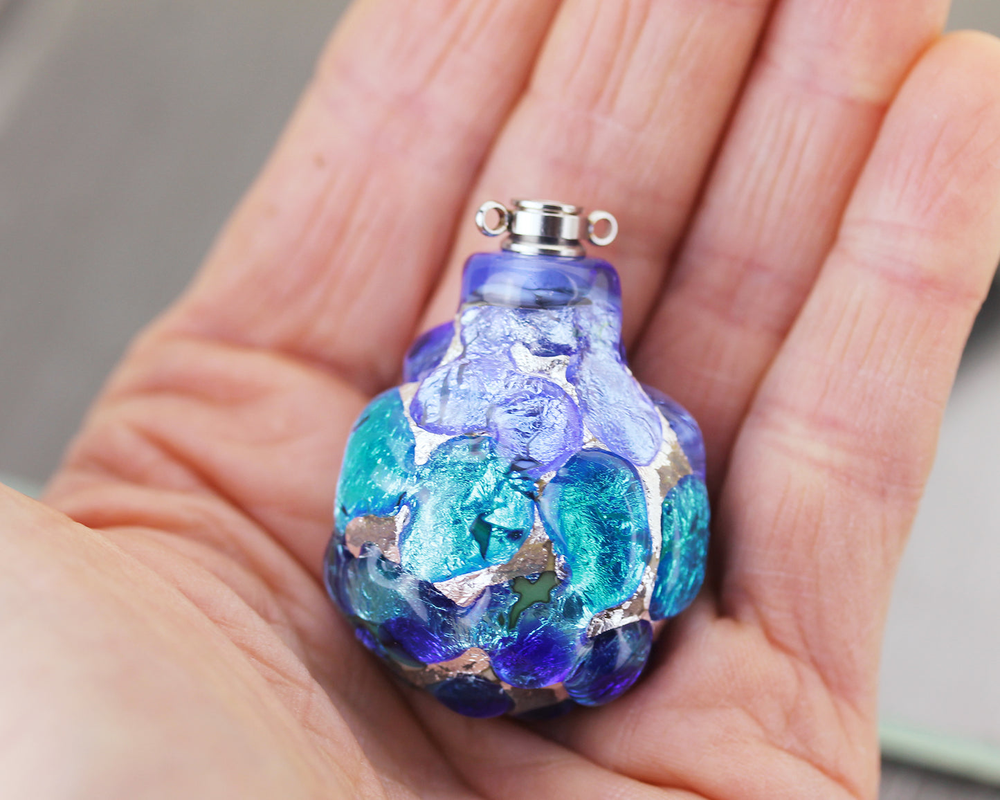 Flacon-bijou Bleu turquoise & lavande Sea Rocks #2603006