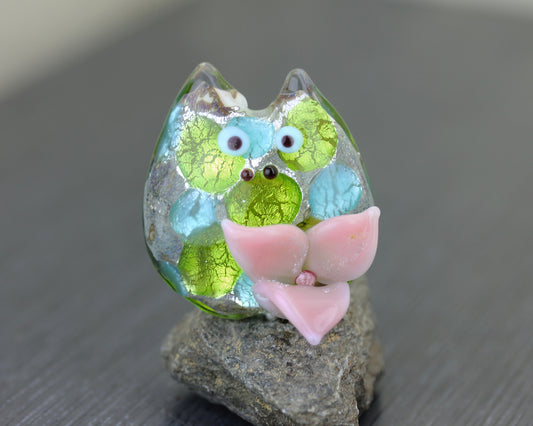 Perle Chat florale bleue et verte Sea Rocks #2505711