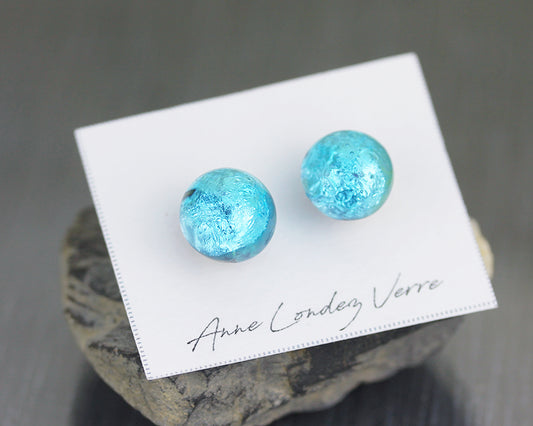 Clous d'oreilles Sea Rocks Bleu Aquamarine