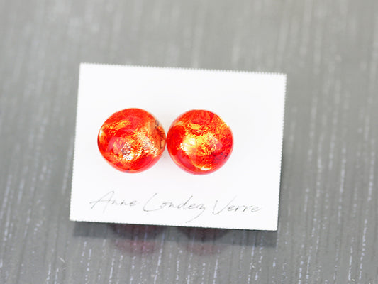 Clous d'oreilles Sea Rocks Rouge Feu