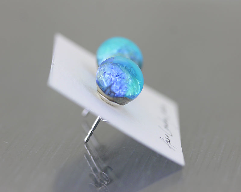 Lavender blue Sea Rocks Stud Earrings