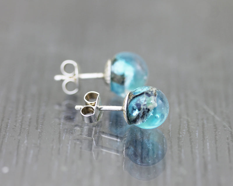 Clous d'oreilles Sea Rocks Bleu Glacier